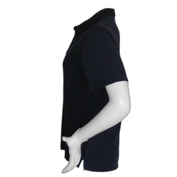 VINCE Polo Shirt, L, Slub, Navy Blue, Short sleeves, Collared, 3 buttons - Picture 6 of 10